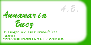 annamaria bucz business card